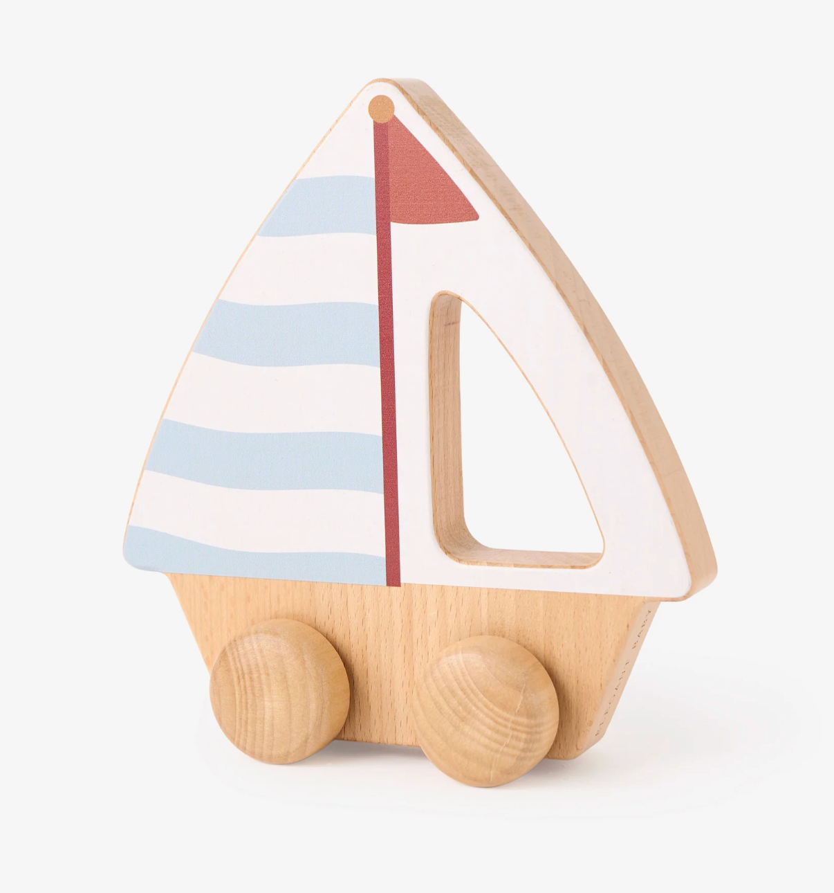Wooden Push Toy Sail Boat