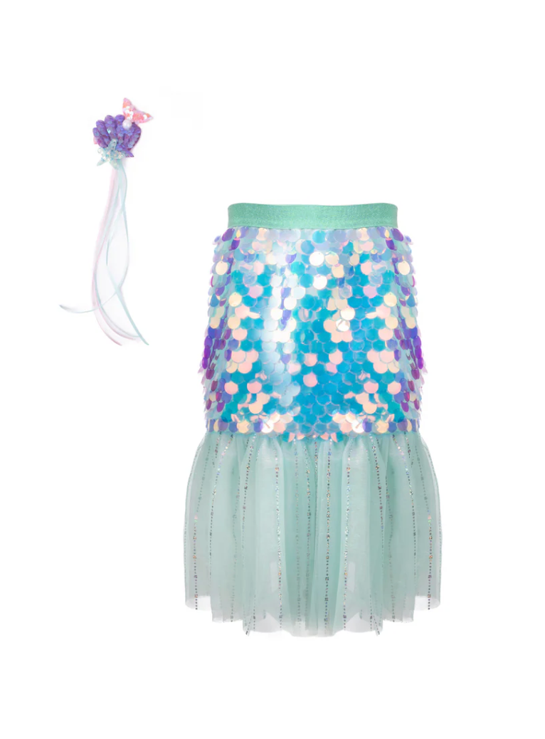 Bling Bling Mermaid Skirt & Hairclip Set