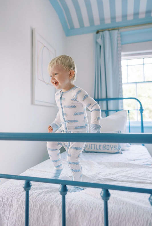 Zippered Sleeper Romper, Train