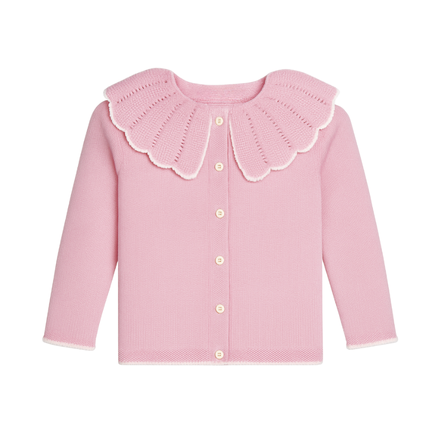 Ruffle Collar Cardigan