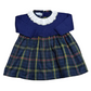 Ruffle Collar Plaid Dress