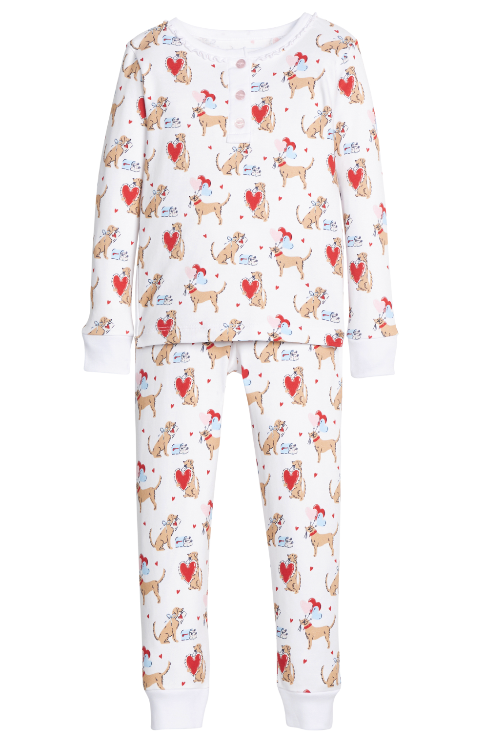Ruffled Printed Jammies. I Woof You