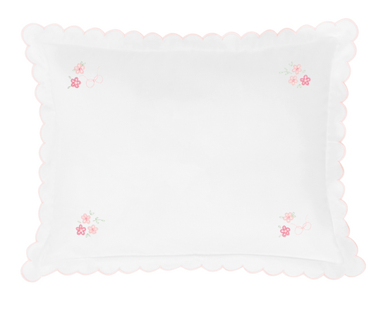 Scallop Baby Pillowcase,  Floral