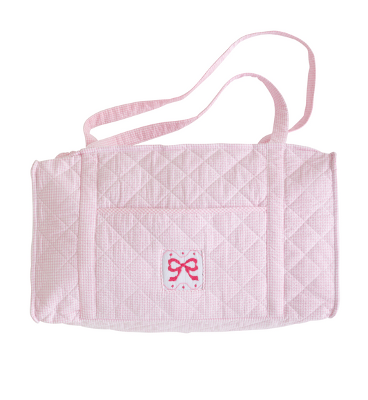 Smocked Duffle Bag, Bow