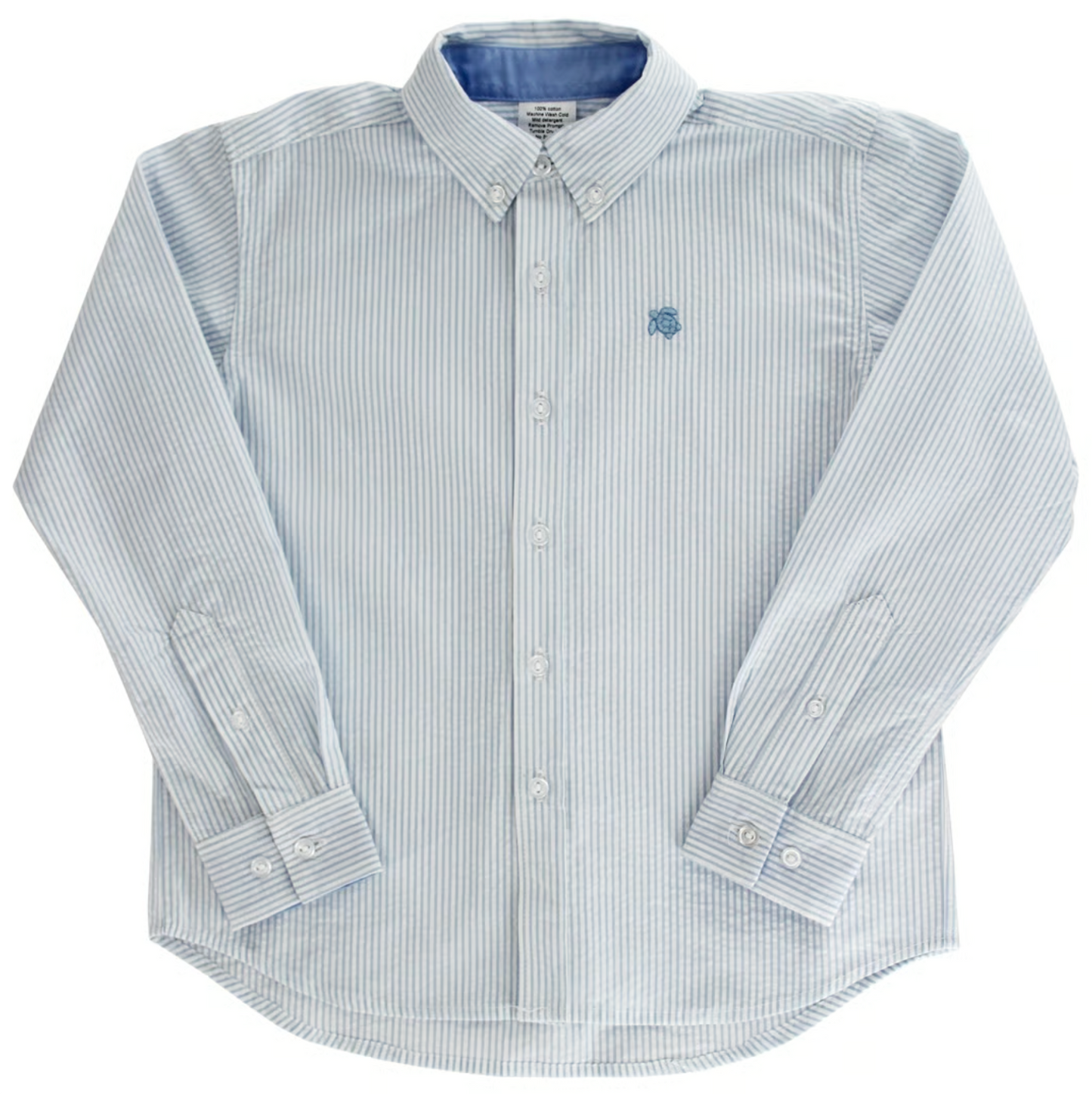 Striped Seersucker Button Down Shirt