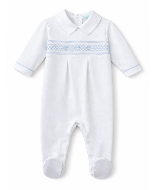 Sweet Jacquard Smocked Footie