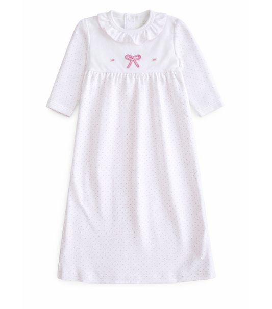 Crochet Polka Dot Gown, Bow