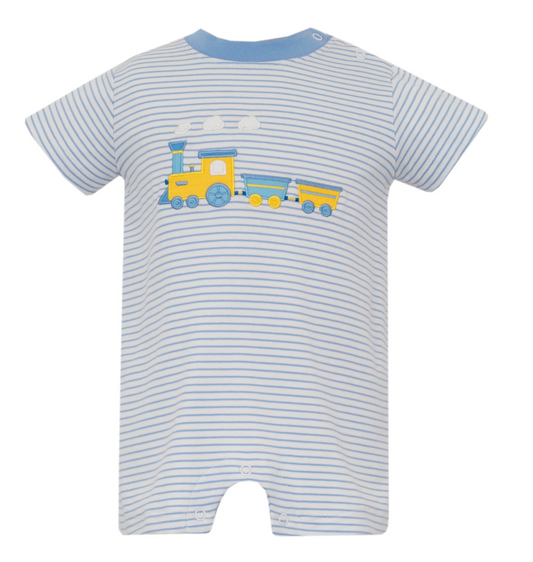 Stripe Applique Romper, Train