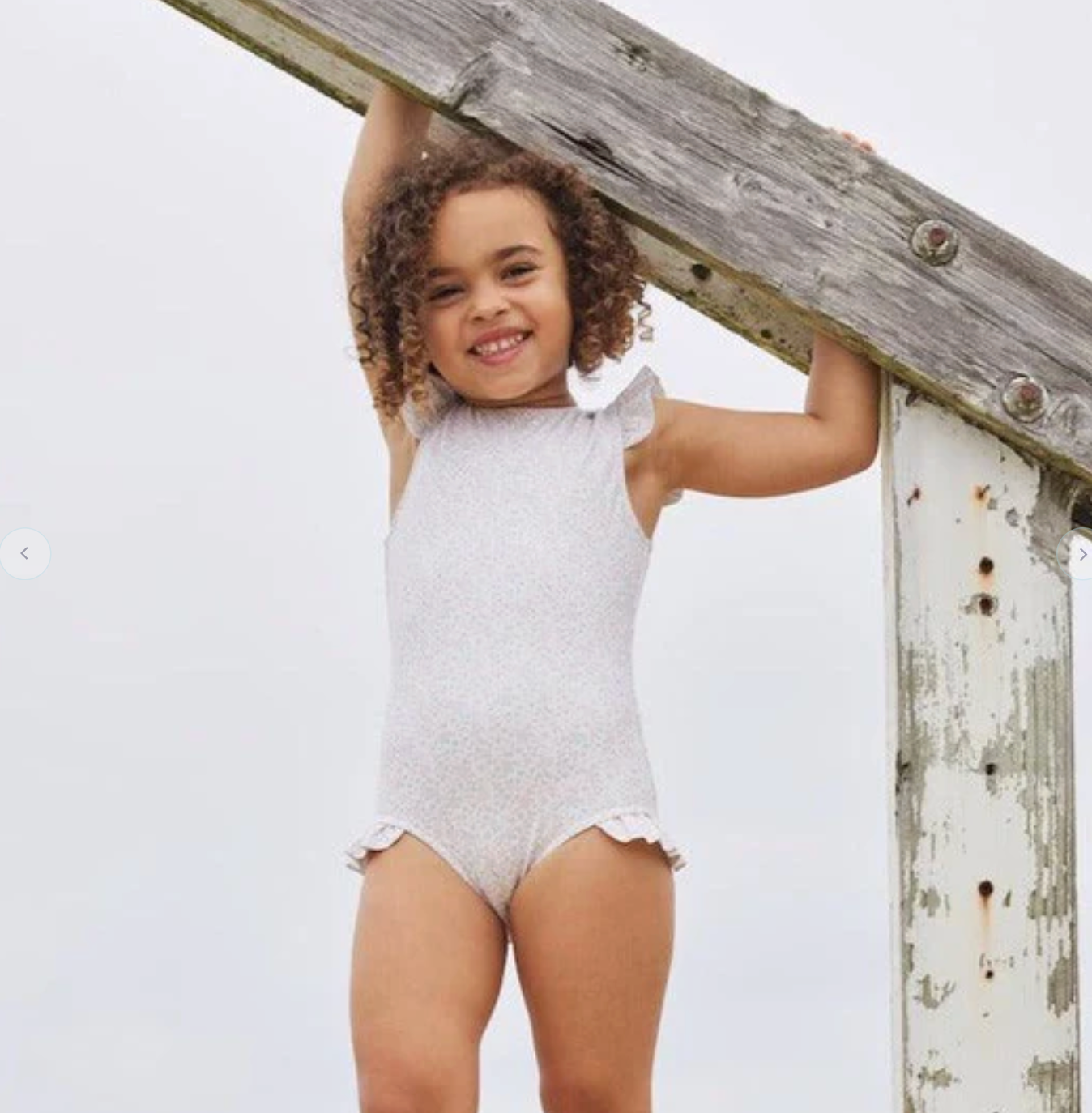 Girl Antique Floral Ruffle Cap Sleeve One Piece