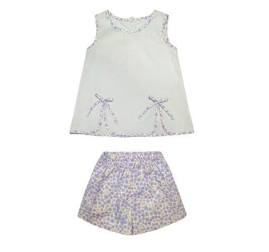 Paige Play Set, Red, White & Bloom Floral