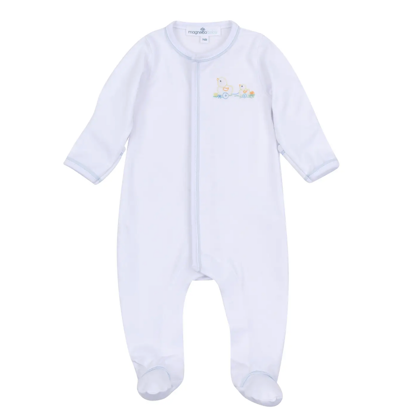 Vintage Duckies Embroidered Footie