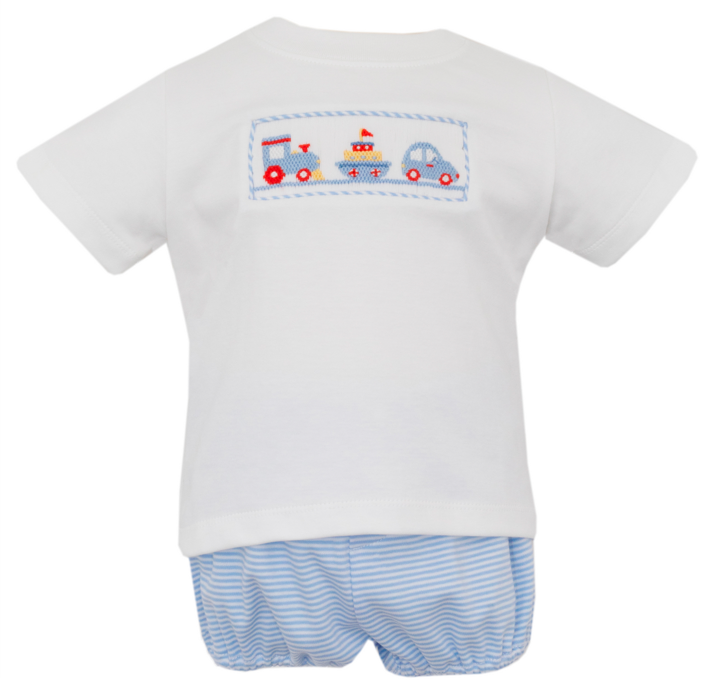 Transportation Knit Stripe Short Set