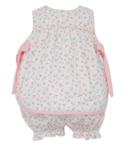 Floral Apron Bloomer Set with Side Bows