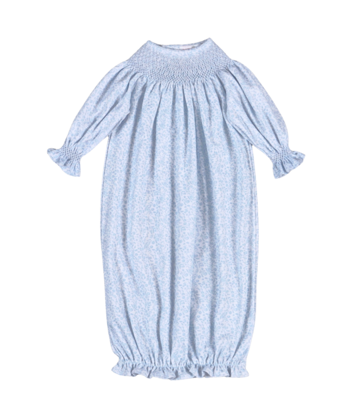 Ivy Floral Hand Smocked Bishop Gown