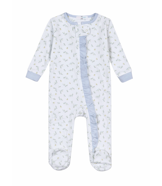 Mia Floral Zipper Footie
