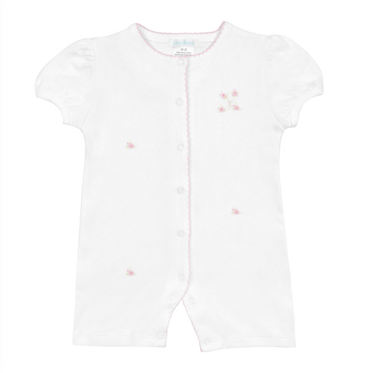Romantic Roses Embroidered Short Romper