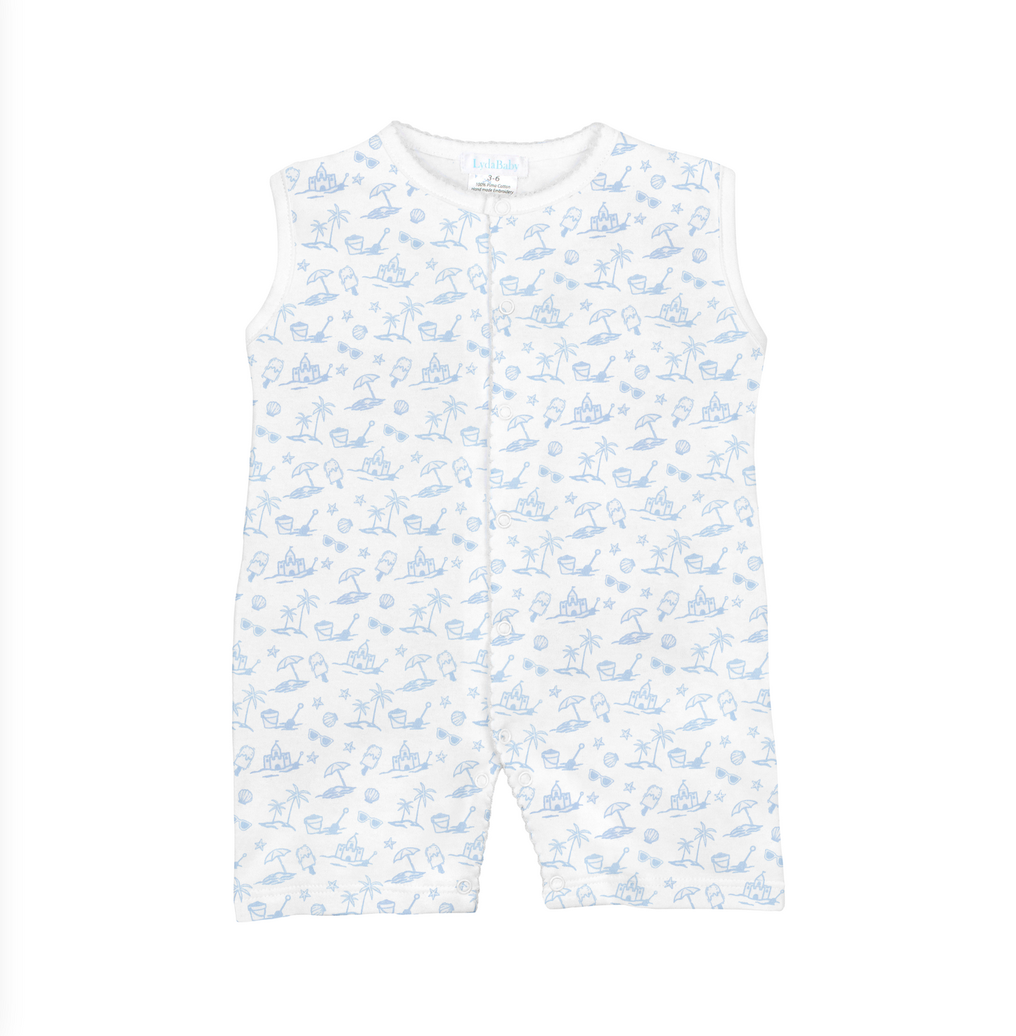 Summer Doodles Print Short Romper