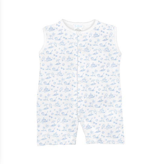 Summer Doodles Print Short Romper