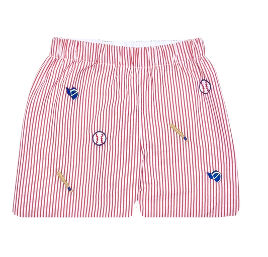 Baseball Leo Seersucker Short