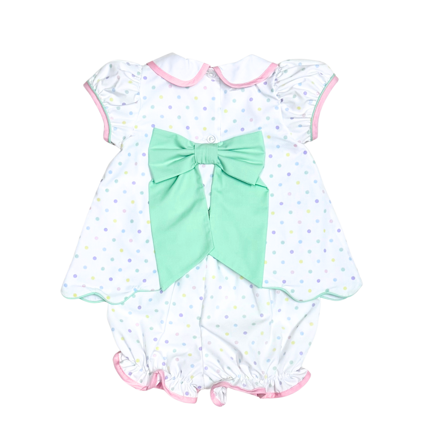 Flowers Bloomer Set, Multicolor Polka Dots