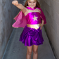Superhero Star Dress, Cape & Headpiece