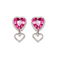 Boutique Heart Jewel Clip On Earrings