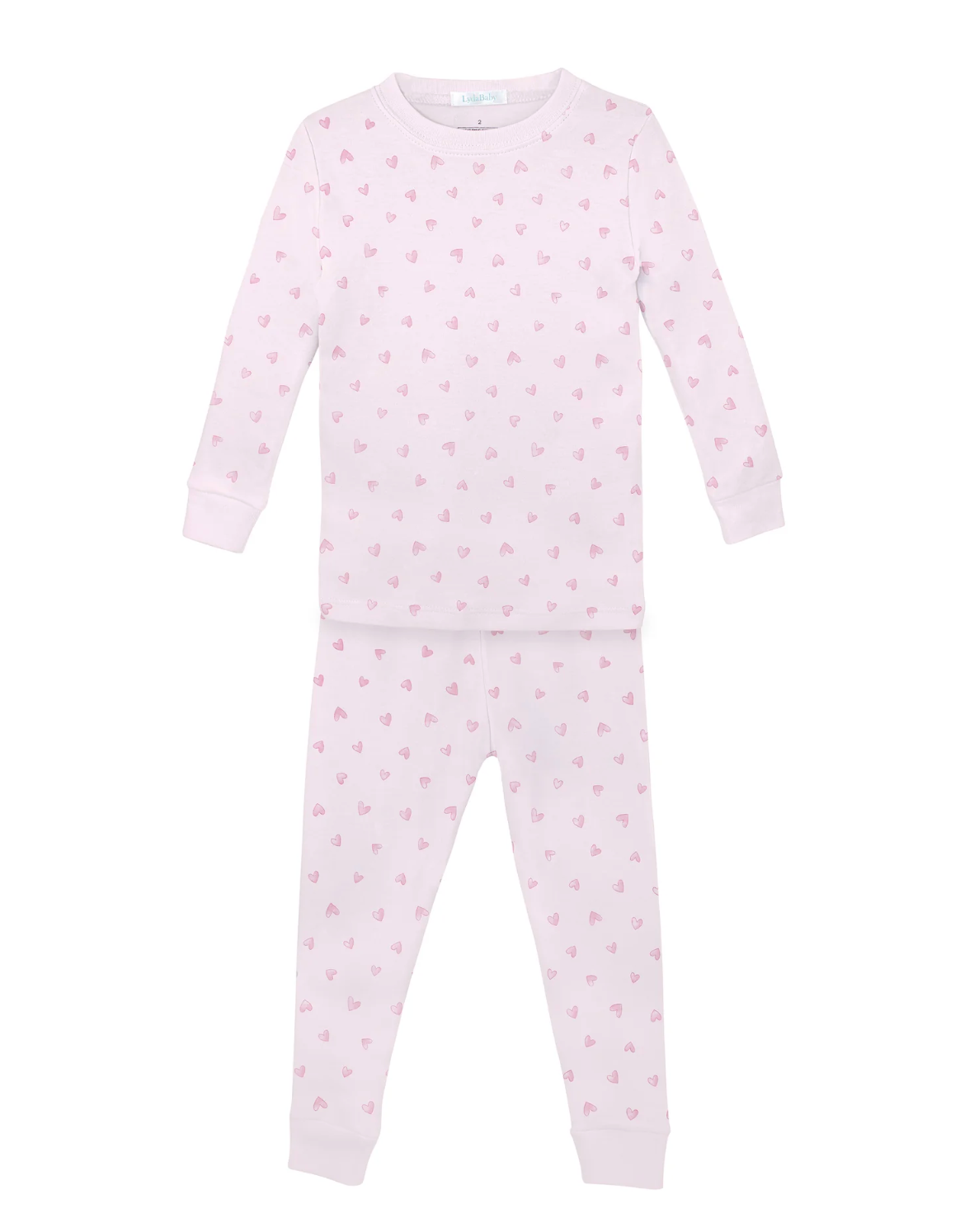 Festive Hearts Printed Pink Pajama Set