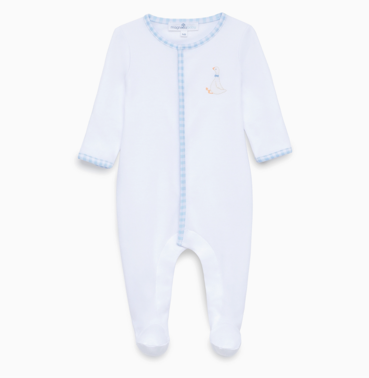 Silly Goose Embroidered Footie