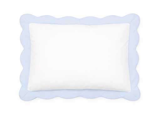 Scalloped Boudoir, Blue Border