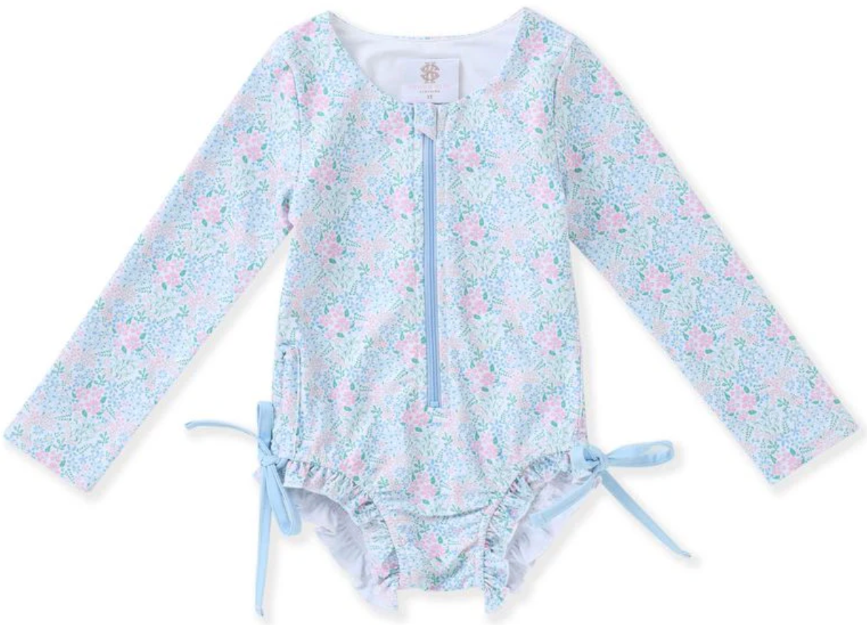 Floral Rash Guard Zip Swimmy