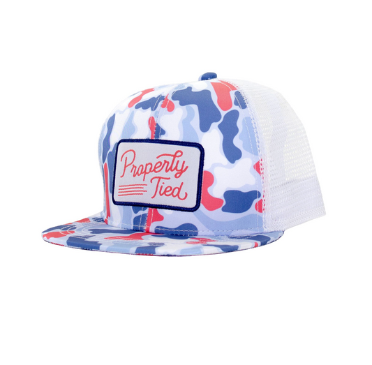 Boy's Trucker Hat American Camo