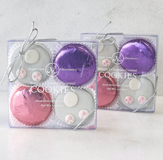 4 Piece Chocolate Covered Cookies - Bunny Design
