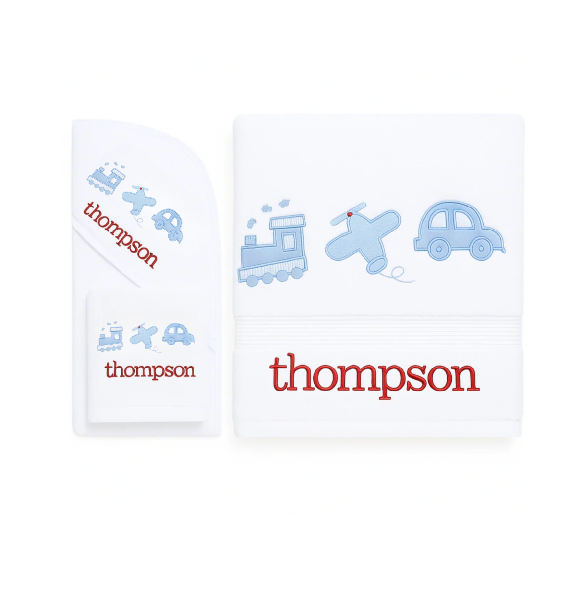 3 Piece Bath Towel Set, Cars, Trains & Planes