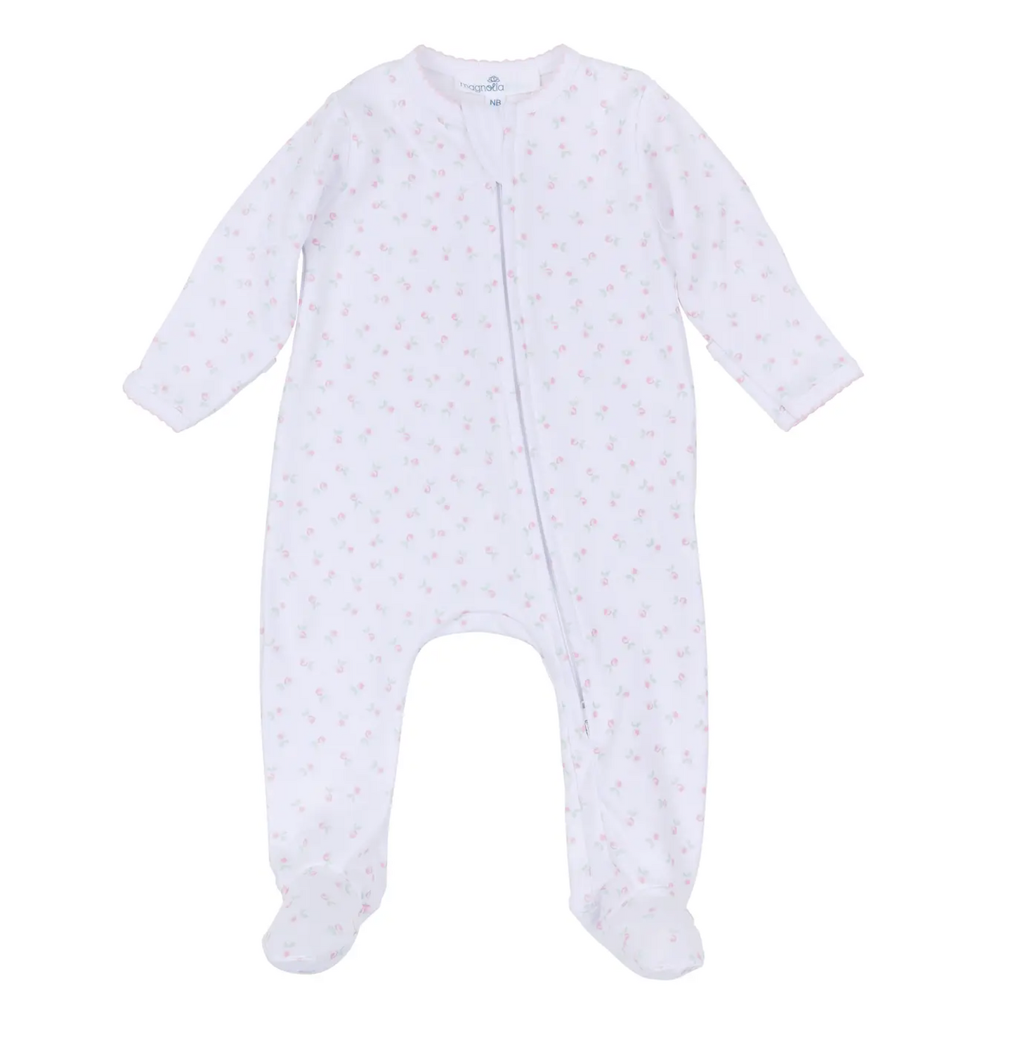 Juliette's Classic Printed Floral Zippered Footie