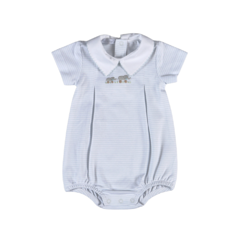 Hand Embroidered Short Sleeve Bubble, Elephant