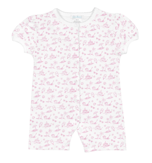 Summer Doodles Print Short Romper