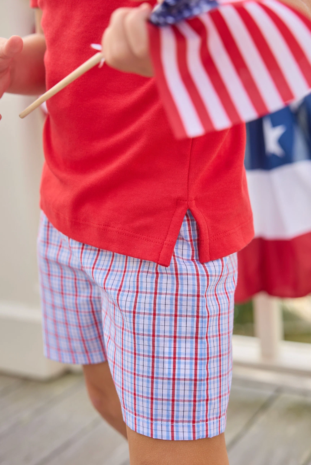 Basic Short- Patriotic Plaid