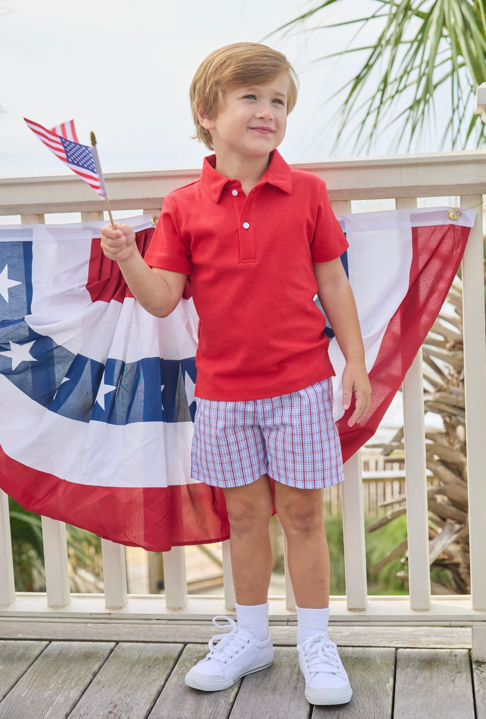 Basic Short- Patriotic Plaid