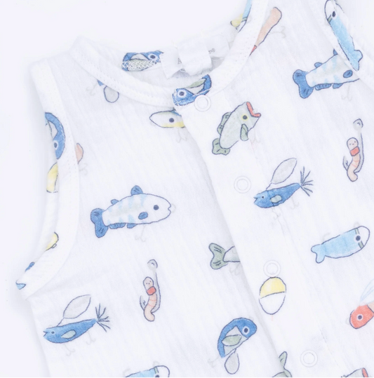 Fishing Lures Sleeveless Shortie Romper