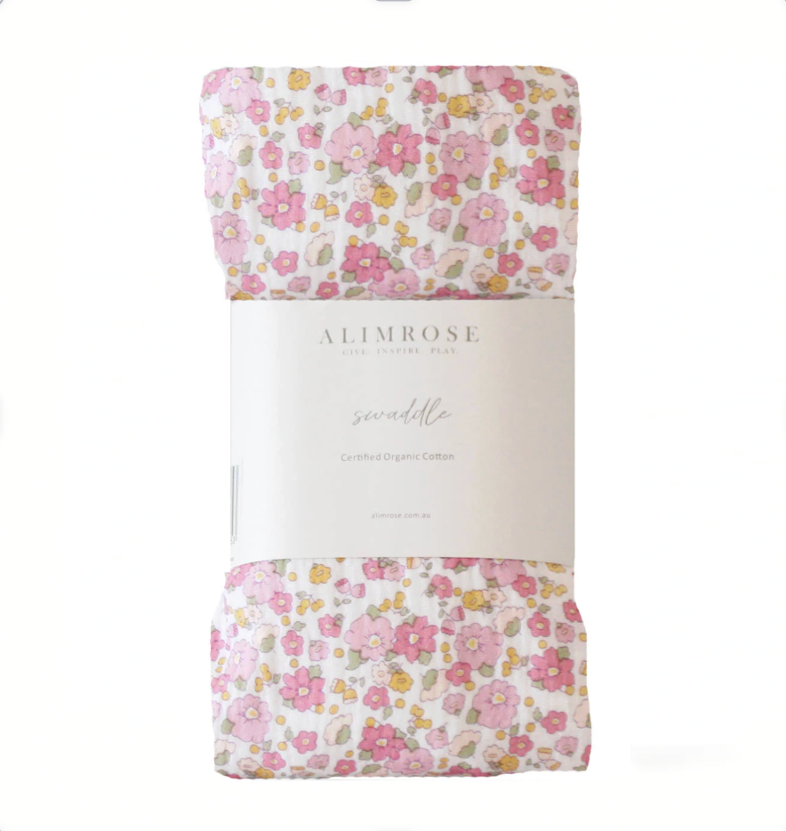 Muslin Swaddle, Rose Garden