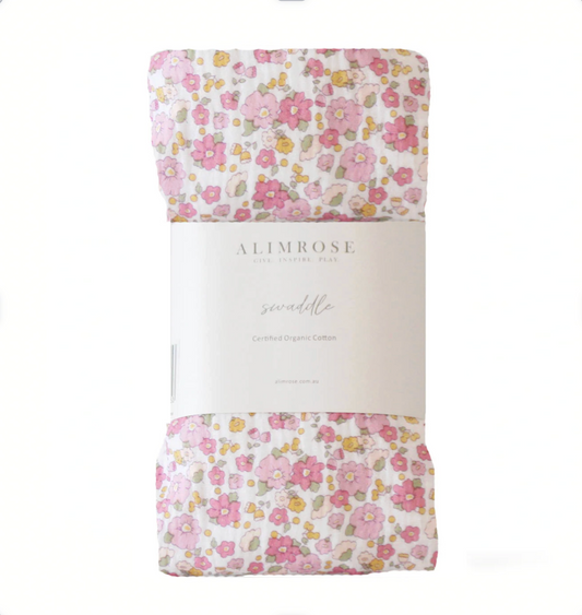 Muslin Swaddle, Rose Garden