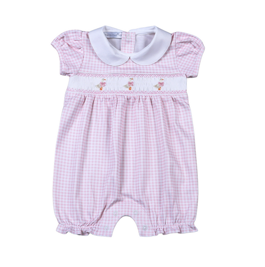Tiny Threads Smocked Romper, Baby Goose