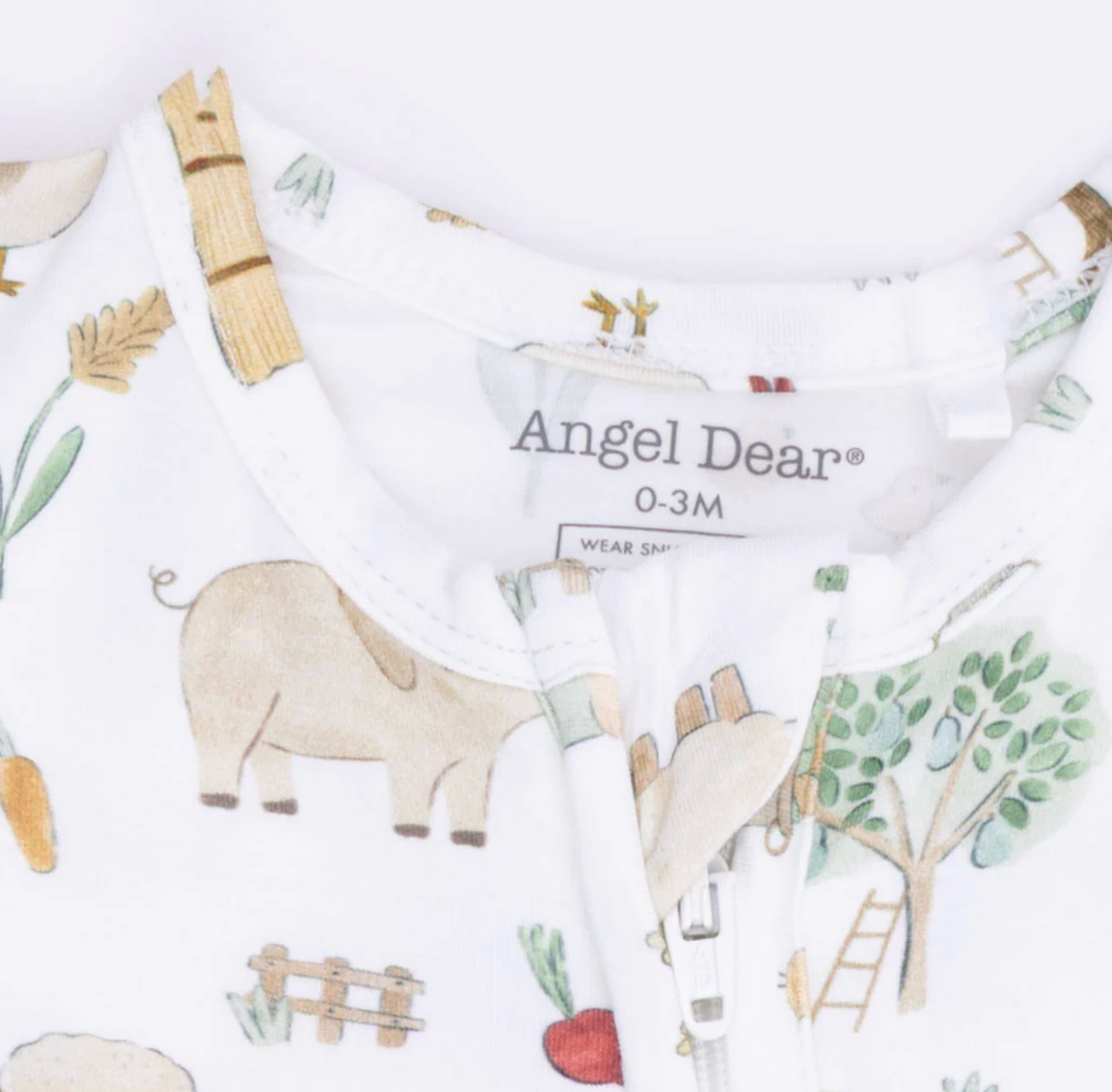 Zippered Footie, Cute Farm Animals