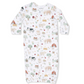 Lap Shoulder Gown, Cute Farm Animals