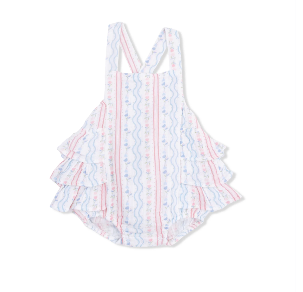 Tulip Stripe Ruffle Sunsuit