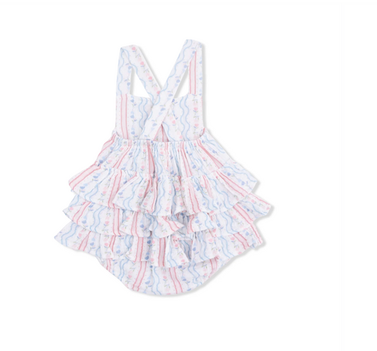 Tulip Stripe Ruffle Sunsuit