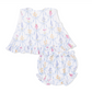 Ribbon Bouquets Ruffle Back Top And Bloomer