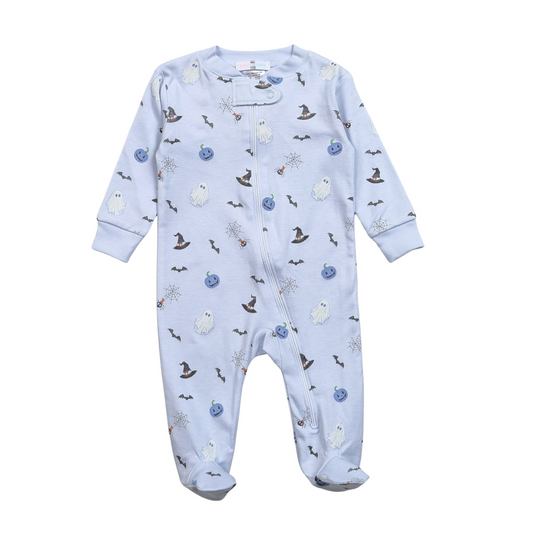 Spookie Time Pima Zipper Footie