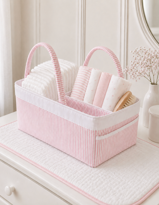 Changing Bag, Pink Stripe