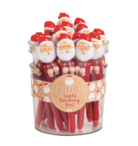 Santa Light Up Punching Pens